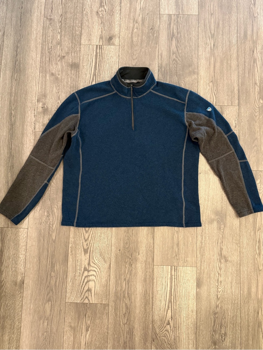 Kuhl Navy Gray Quarter Zip Hiking Fleece Men’s Size: XXL Pullover Jacket